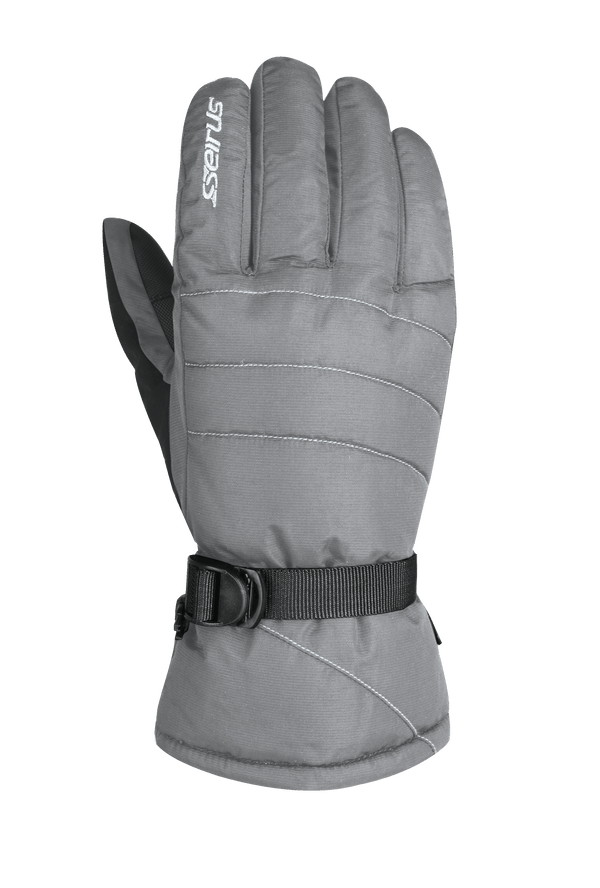 Back of hand product shot  of gray Stitch Glove 