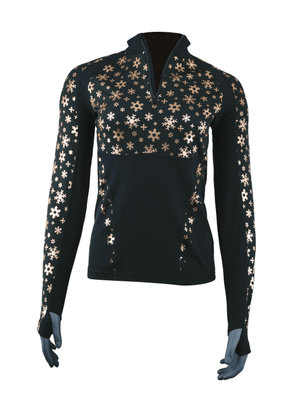 Womens Heatwave™ Body Mapped Base Layer Long Sleeve ¼ Zip Mock Neck Top