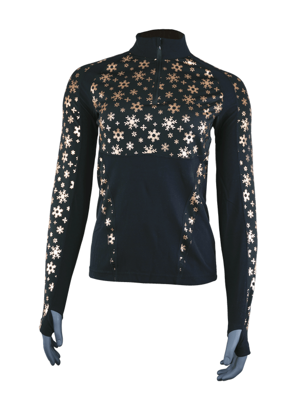 Womens Heatwave™ Body Mapped Base Layer Long Sleeve ¼ Zip Mock Neck Top