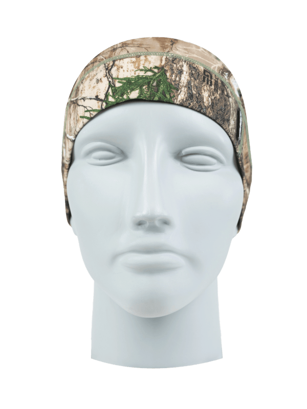 Front facing shot of Heatwave Skull Liner in realtree edge print