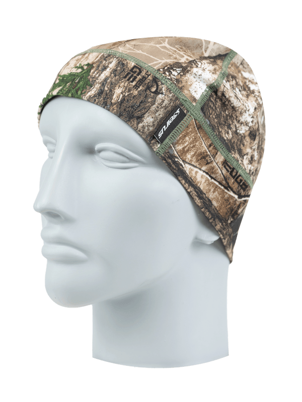 Left Angle shot of Heatwave Skull Liner in realtree edge print