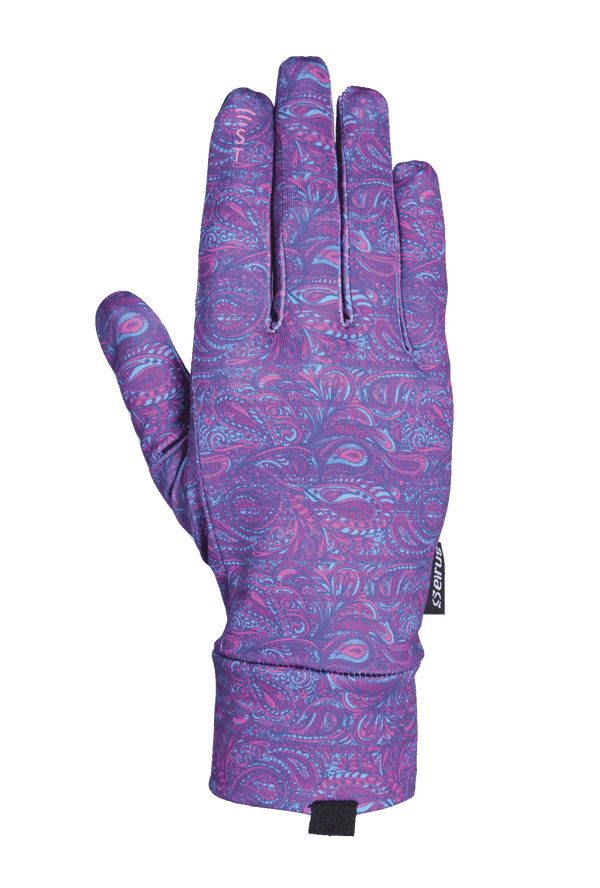 Soundtouch Dynatouch Glove Liner Peacock Purple - Back of hand