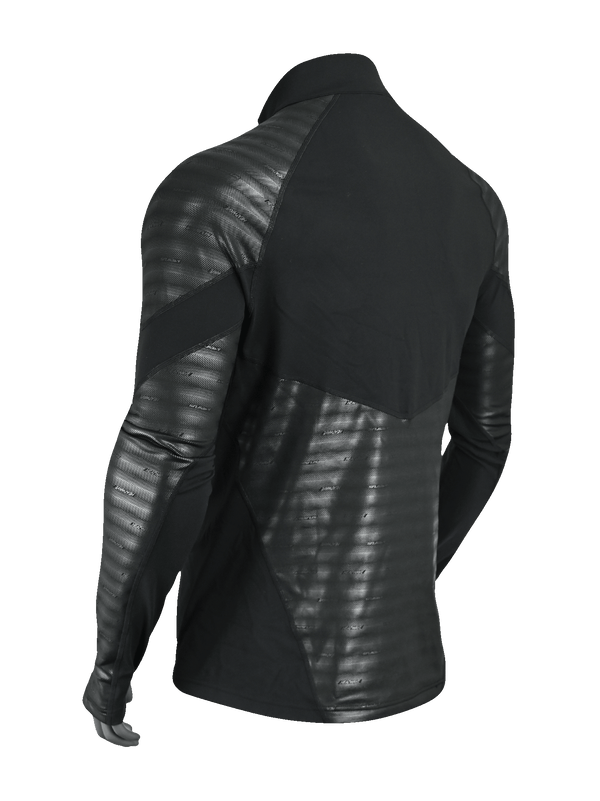 Mens Heatwave™ Body Mapped Base Layer Long Sleeve ¼ Zip Mock Neck Top