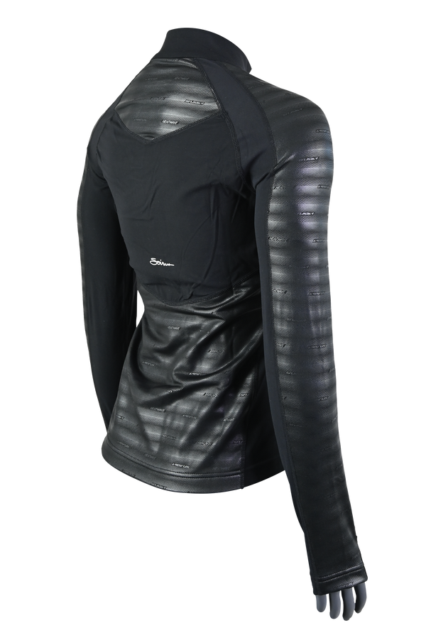 Womens Heatwave™ Body Mapped Base Layer Long Sleeve ¼ Zip Mock Neck Top