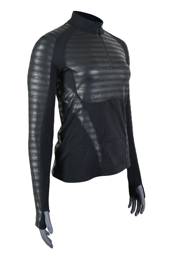 Womens Heatwave™ Body Mapped Base Layer Long Sleeve ¼ Zip Mock Neck Top