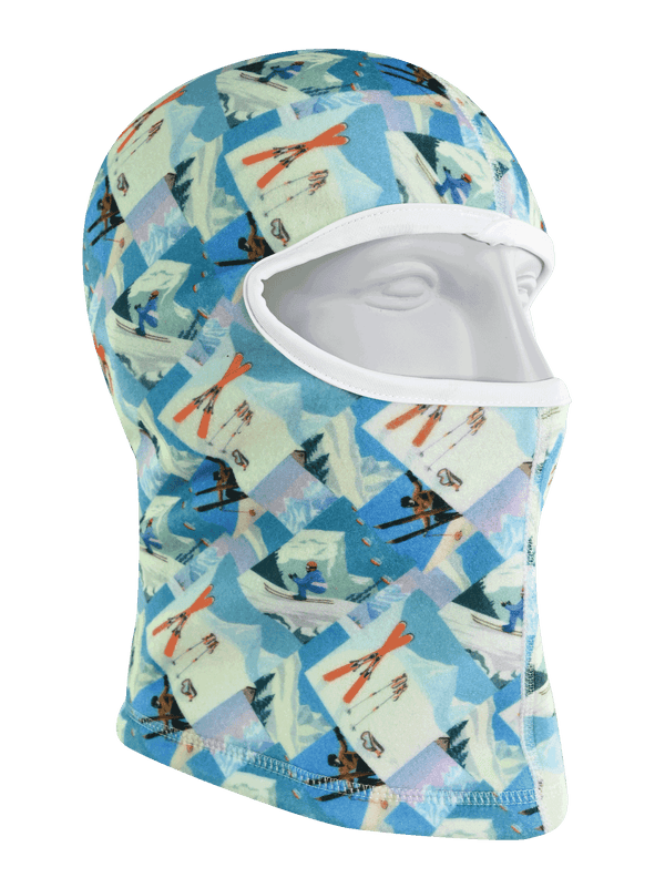 Seirus Balaclava - Ski Retro Multi Print - 45 degree right