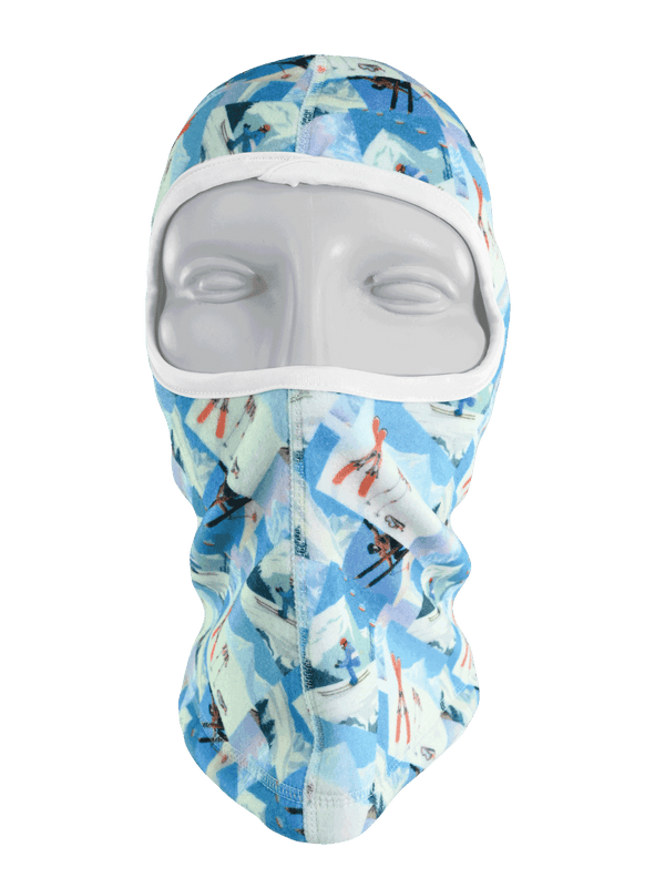 Seirus Balaclava - Ski Retro Multi Print - Face forward