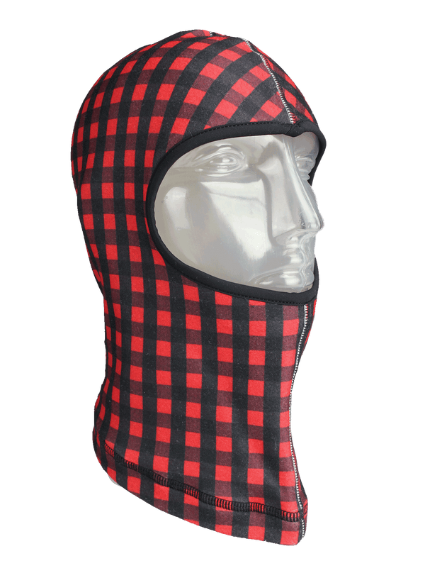 Seirus Balaclava - Lumberjack Red Print - 45 degree right