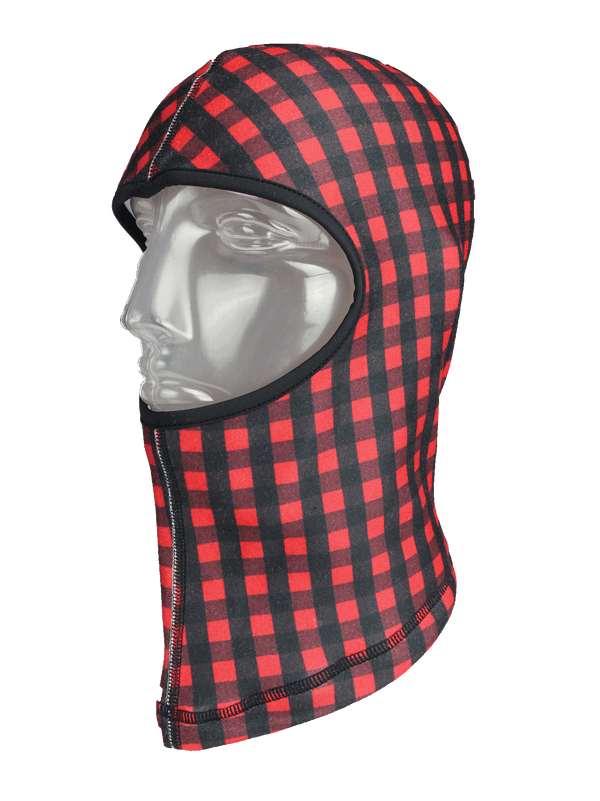 Seirus Balaclava - Lumberjack Red Print - 45 degree left